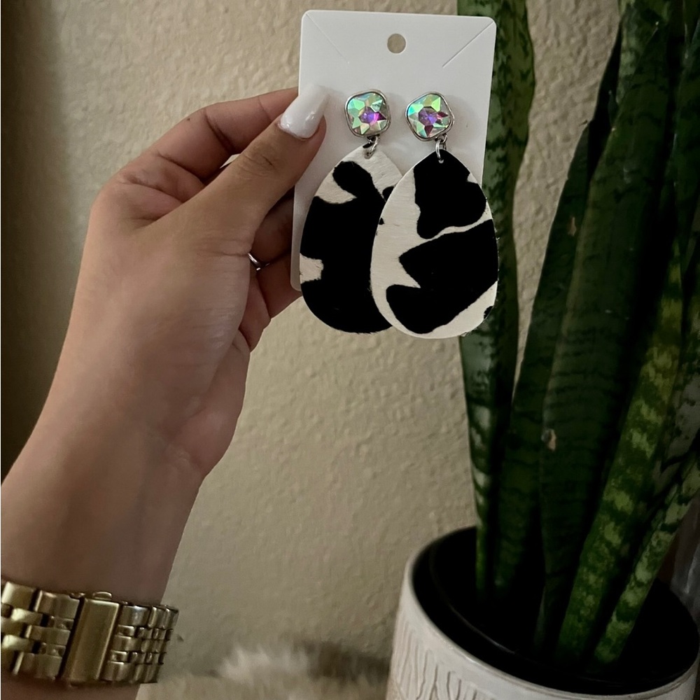 Cow Print Earrings 🐄
